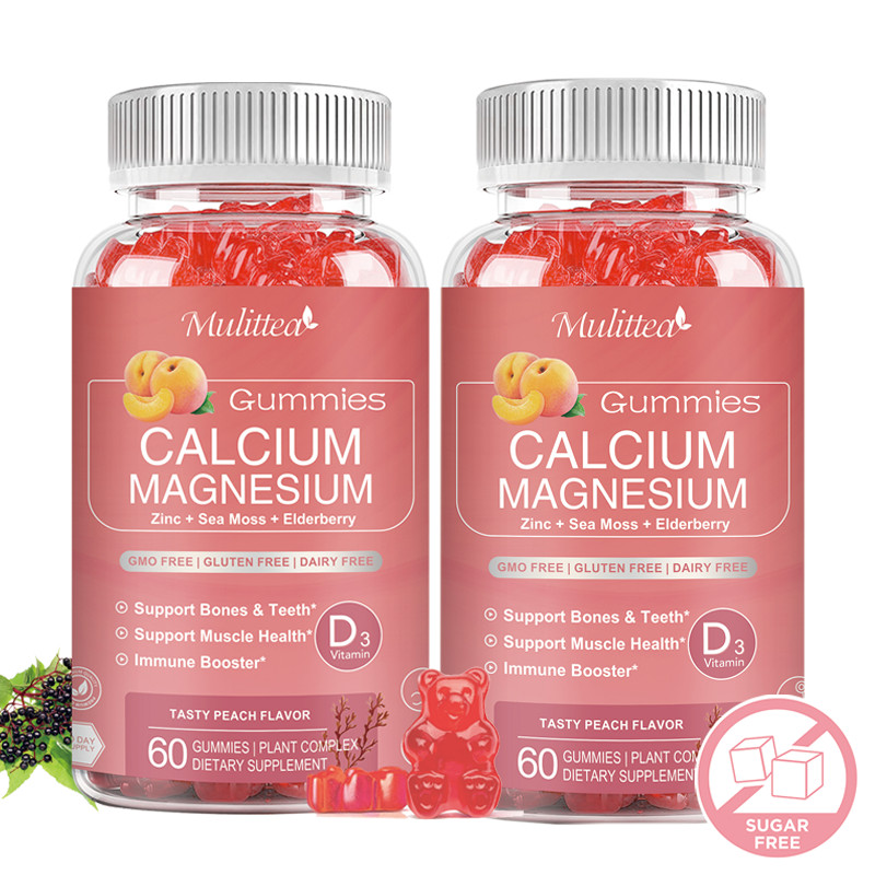 Calcium Gummies with D3,K2,Zinc Magnesium Supplement for Bone Immune Support