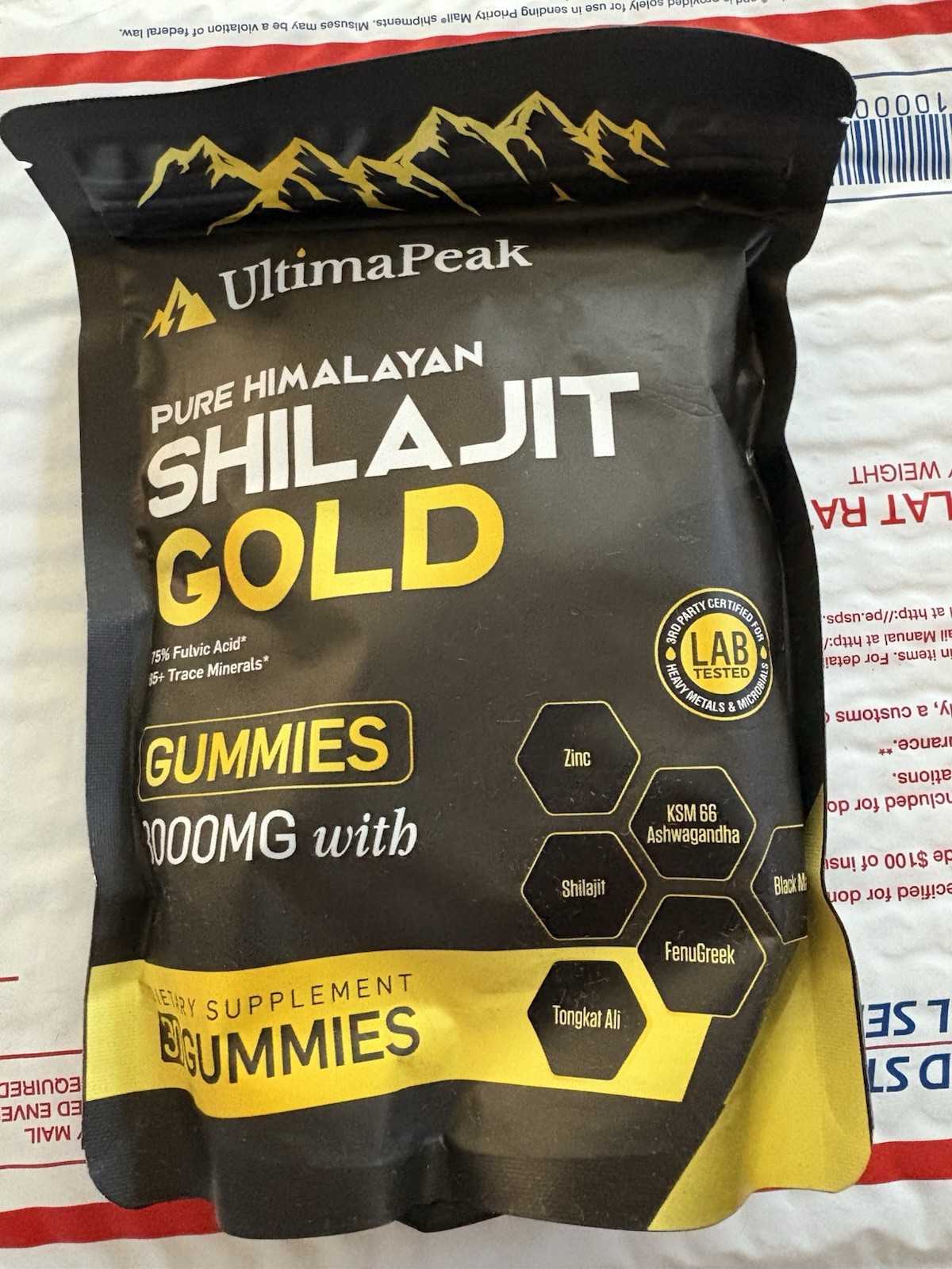 UltimaPeak Pure Himalayan Shilajit Gold Gummies 30 Gummies