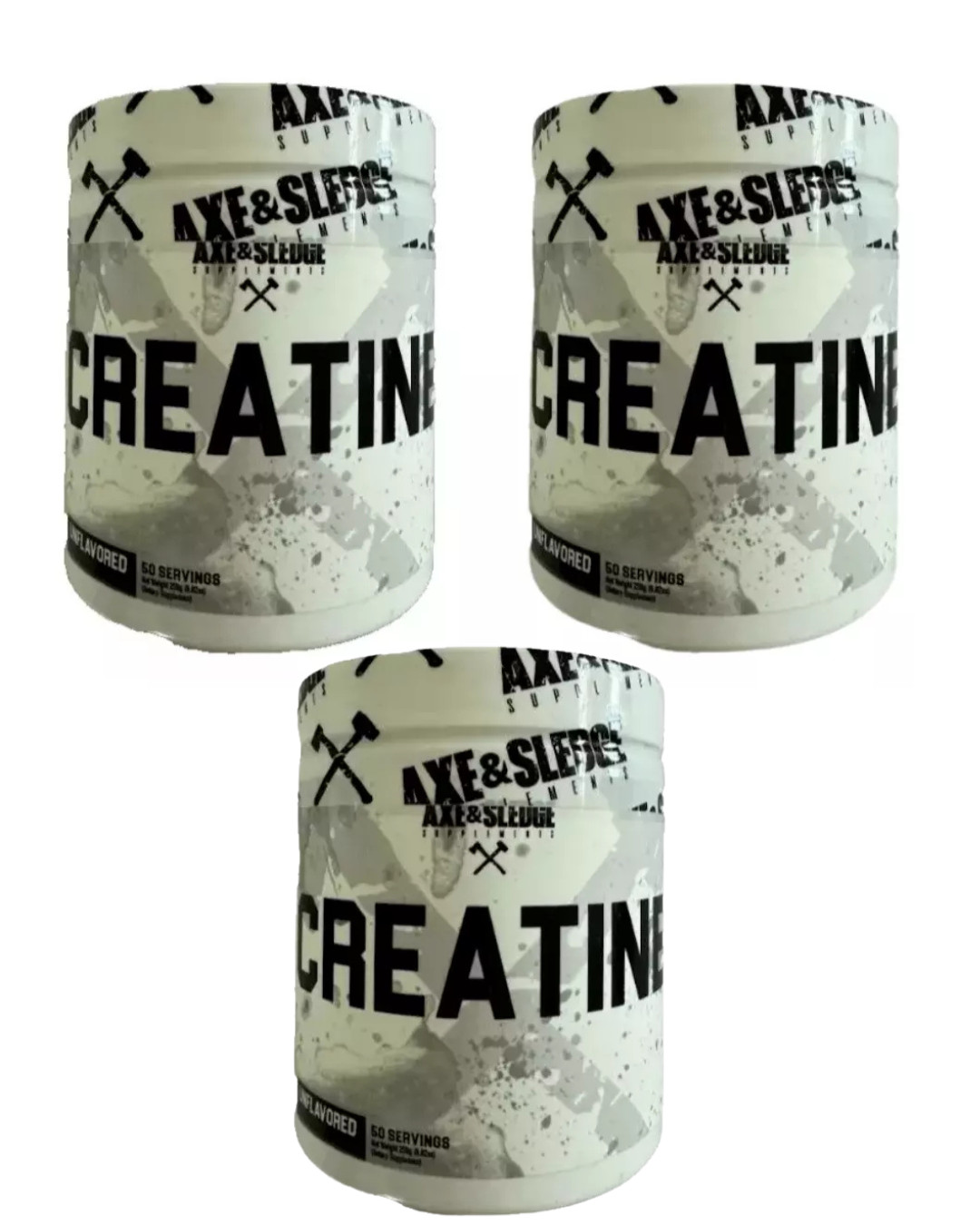 (3 Pack) Axe & Sledge Supplements Basics Creatine Enhances Strength Support