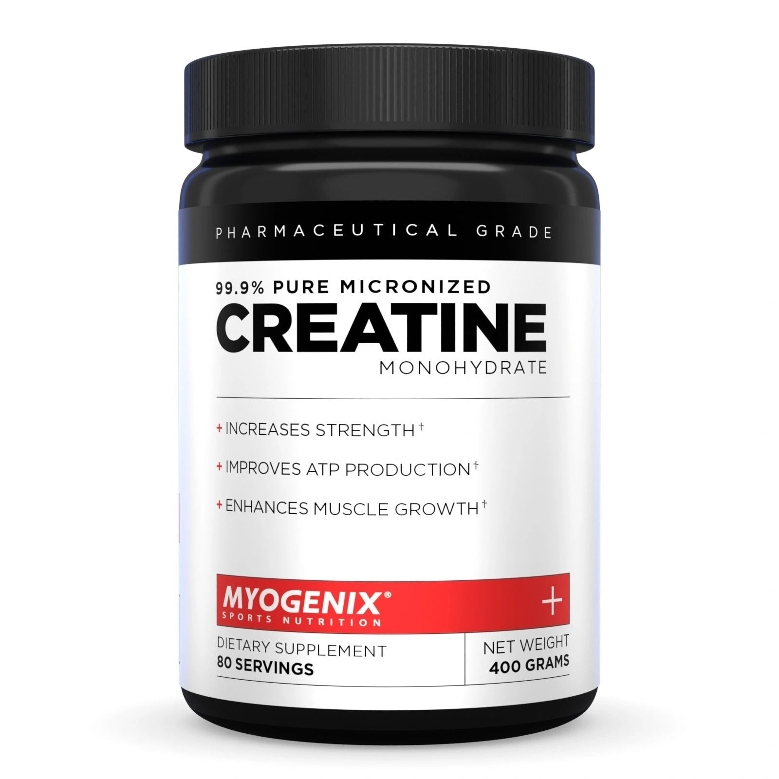 MYOGENIX CREATINE Pharmaceutical Grade 99.9% Pure Micronized Monohydrate 400g