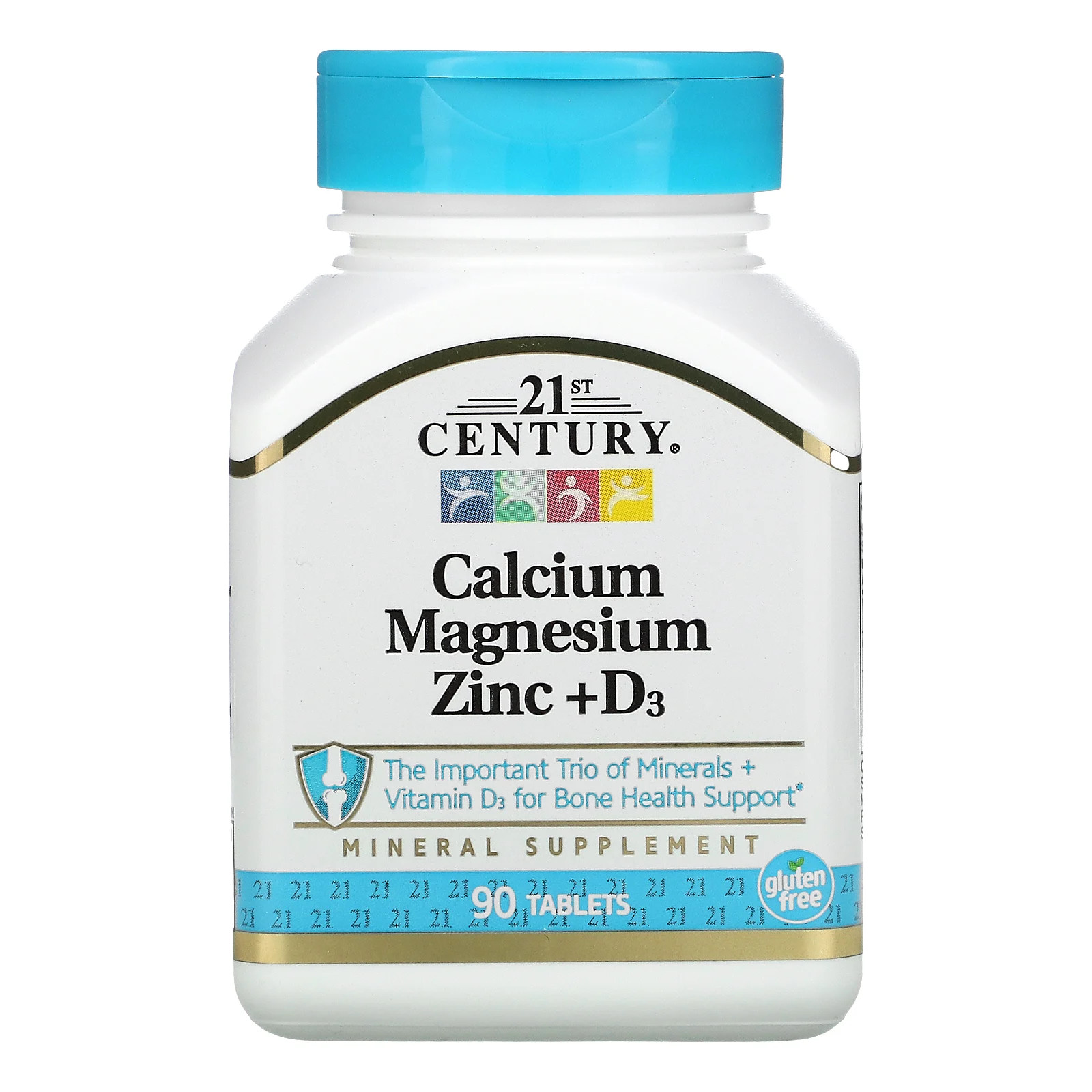 Calcium Magnesium Zinc + D3, 90 Tablets