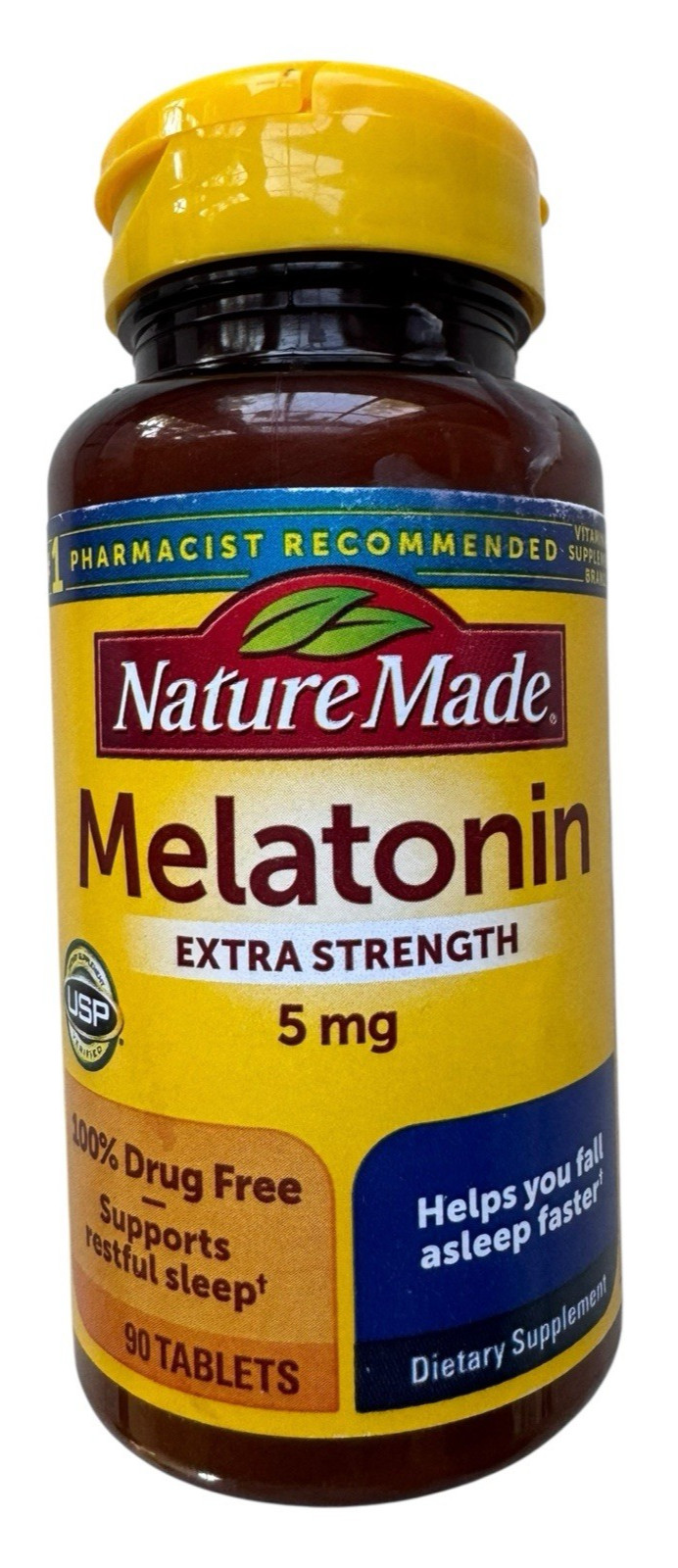 Nature Made Melatonin Tablets – 5mg – 90 Count – Ex: 7/26