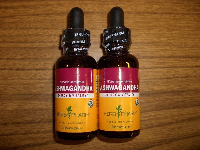 2- Herb Pharm Ashwagandha Energy & Vitality 1 fl oz each BB 2/2029