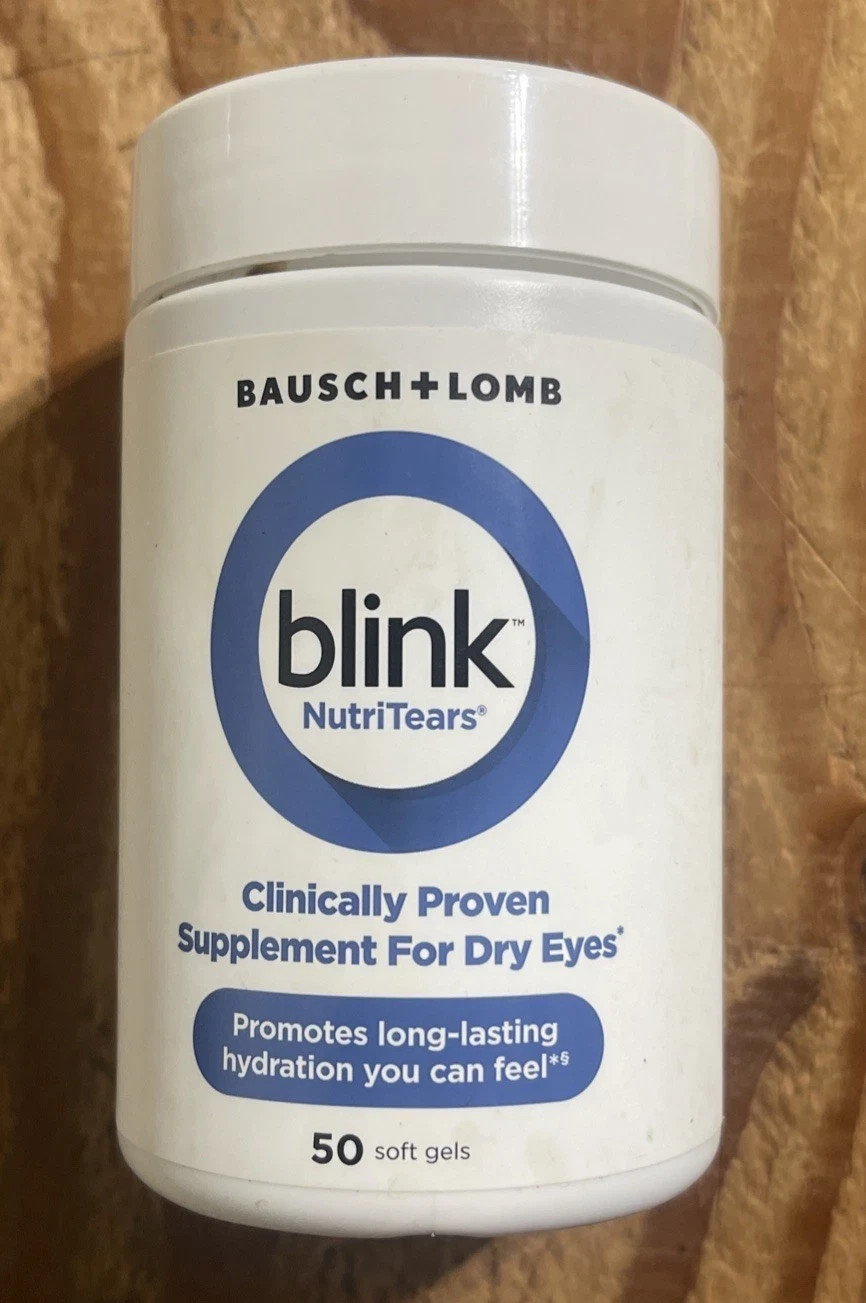 Blink NutriTears Supplement for Dry Eyes Long Lasting Eye Relief 50 Softgels