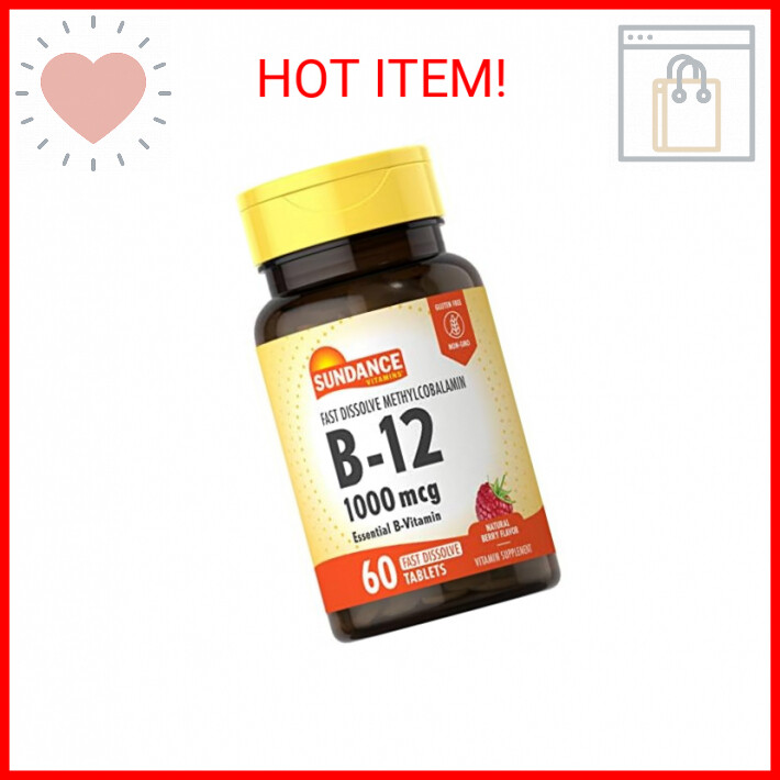 Sundance Vitamin B12 1000 mcg | Fast Dissolve Tablets | As Methylcobalamin | Veg