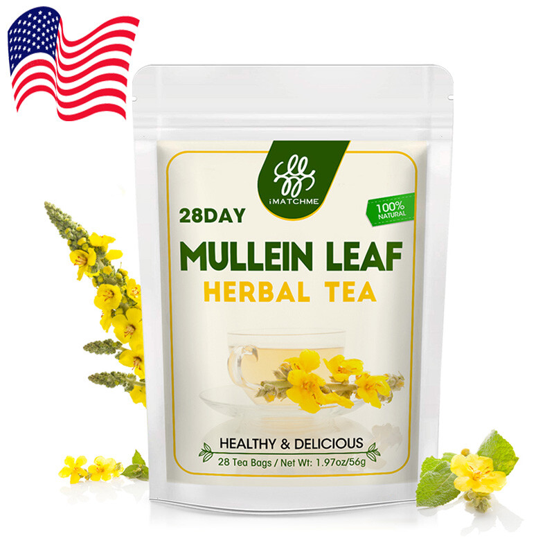 Mullein Tea Bags For Lung Cleanse Herbal Leaf of Flowers Detox Enhance Immune