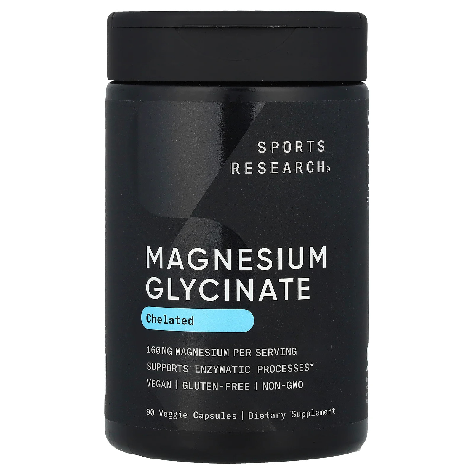 Magnesium Glycinate, 90 Veggie Capsules (80 mg per Capsule)