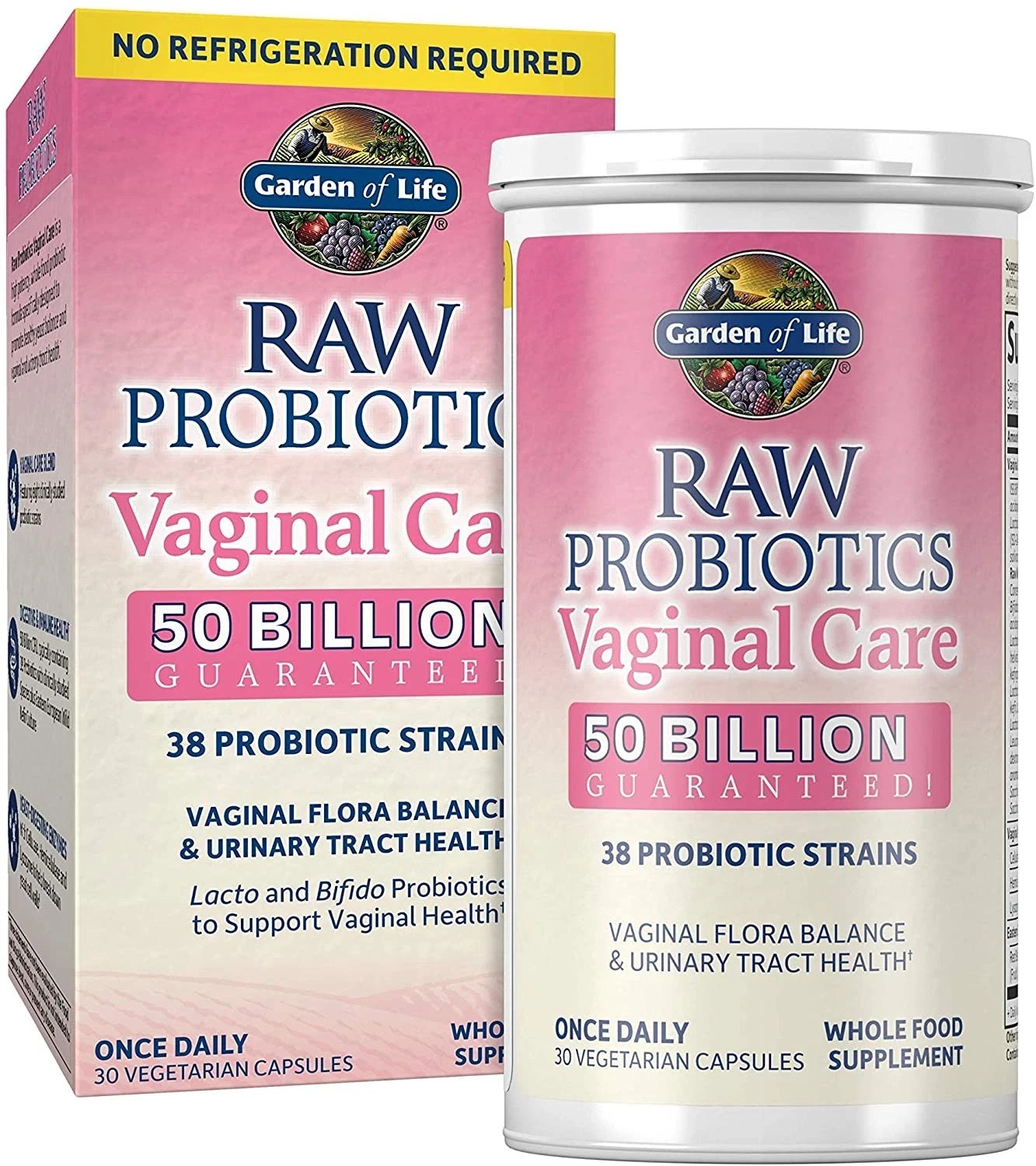 Garden of Life Raw Probiotics Vaginal Care 50 Billion 30 Capsules Exp 2026+