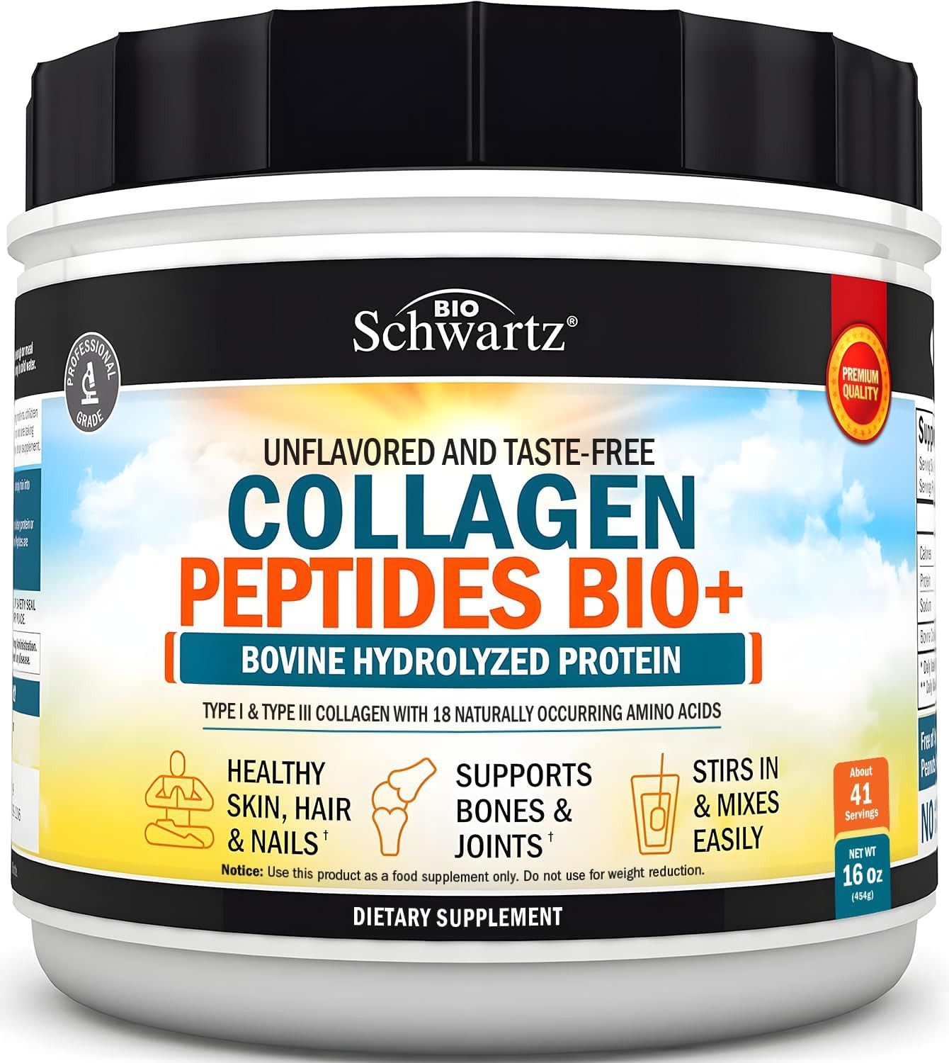 Multi Collagen Protein Powder for Men & Women – Grass Fed Collagen Peptides Powd