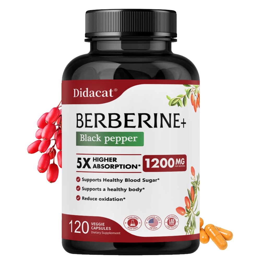 Berberine Supplement 1200 Mg Beneficial For Gut Health Antioxidants US