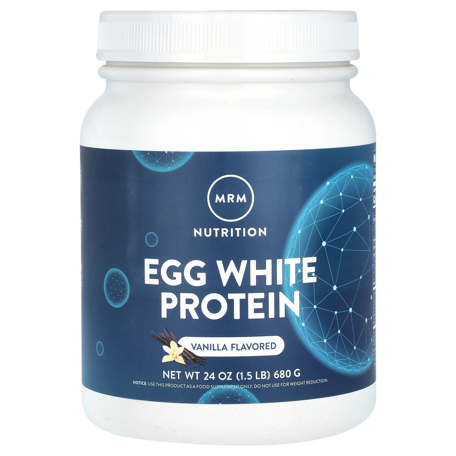 MRM Natural Egg White Protein Vanilla 24 oz 680 g Antibiotic-Free,