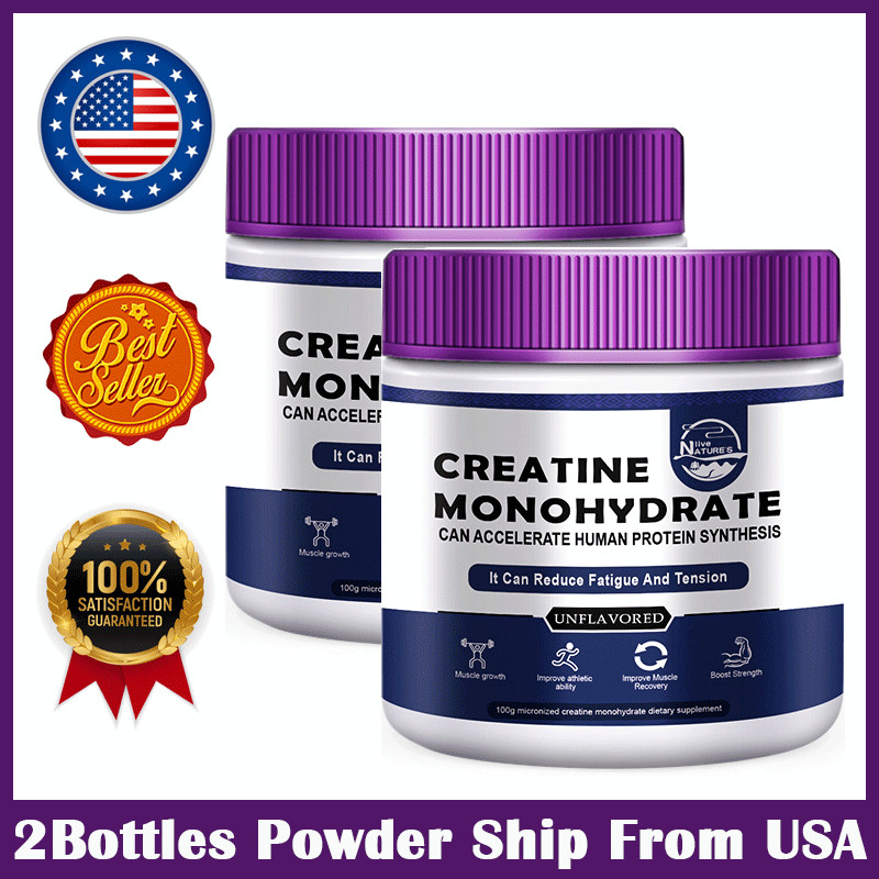 Creatine Monohydrate Pure Creatine Powder Micronized Muscle Support 2PACKs
