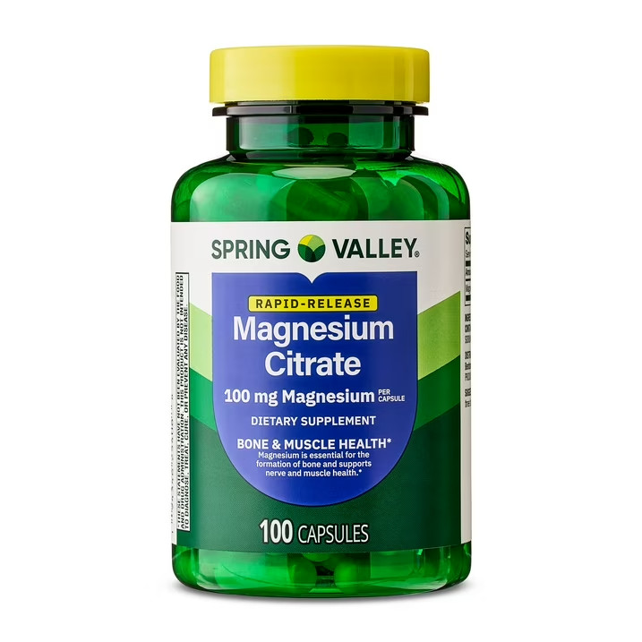 Spring Valley Magnesium Citrate Capsules, 100 mg, 100 Count