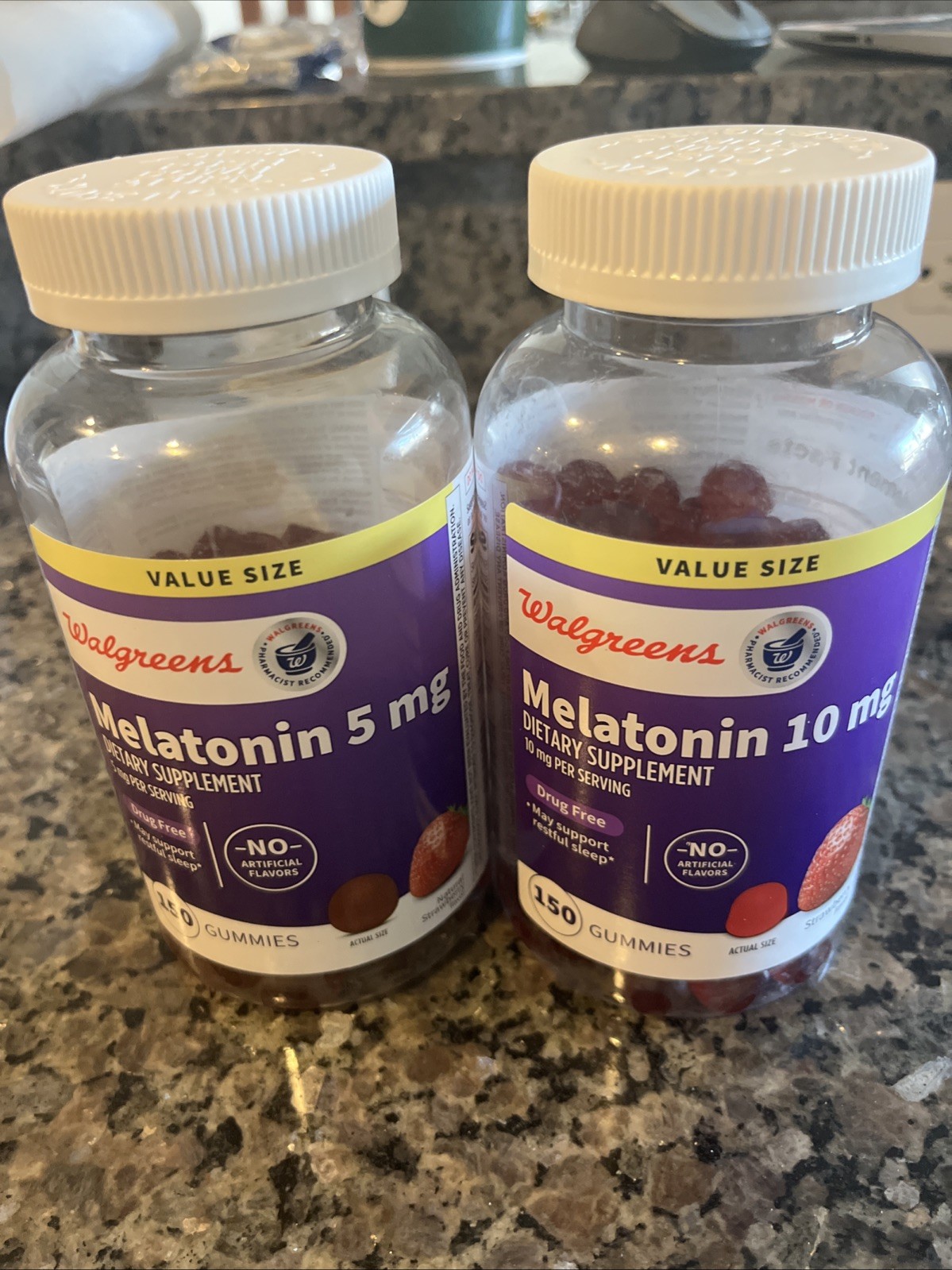 Walgreens Melatonin 5 Mg 150 Gummies Two Pack