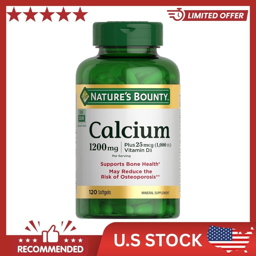 Nature’S Bounty Calcium 1200 Mg with Vitamin D3 – Bone Health Softgels, Calcium