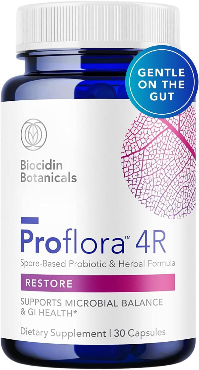Biocidin Proflora 4R Spore Probiotic – Digestive Health Probiotics for Women & M