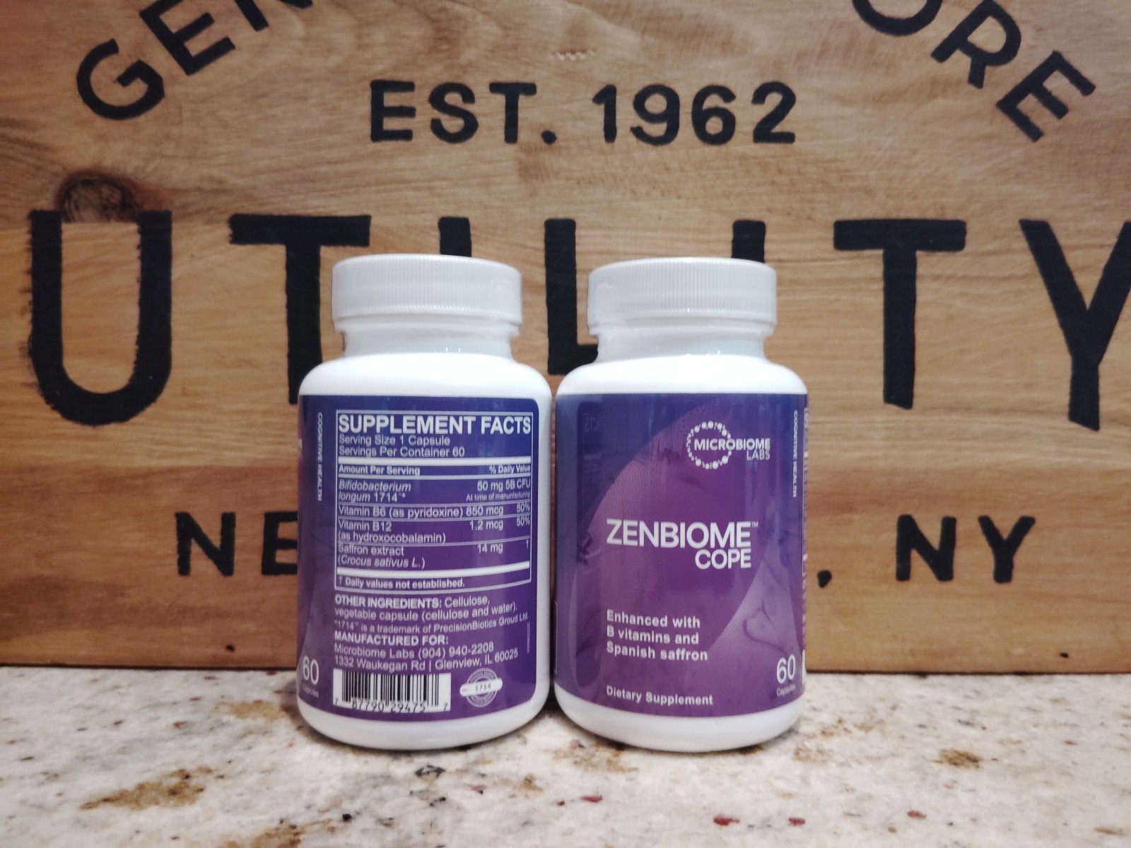 2PK MOOD STABILIZER, PROBIOTIC SUPPLEMENT,B6,B12, Spanish Saffron,Zenbiome Cope