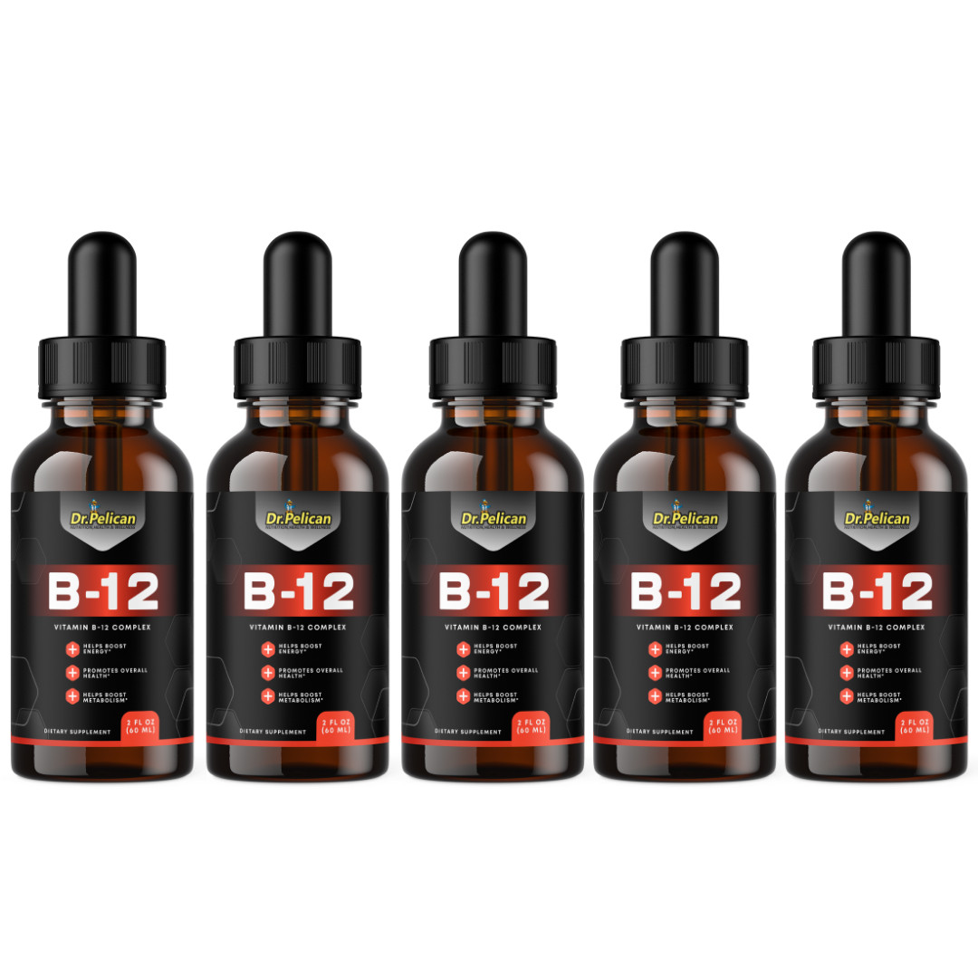 Vitamin B-12 Liquid Drops- Keto & Weight Support-5 Bottles-300ml (2fl oz)