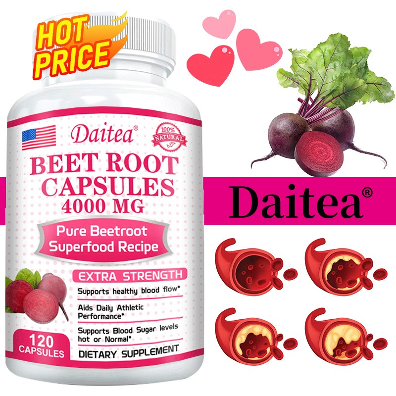 Beetroot 4000mg Capsules – Heart Health – Artery Support – Cardiovascular Health