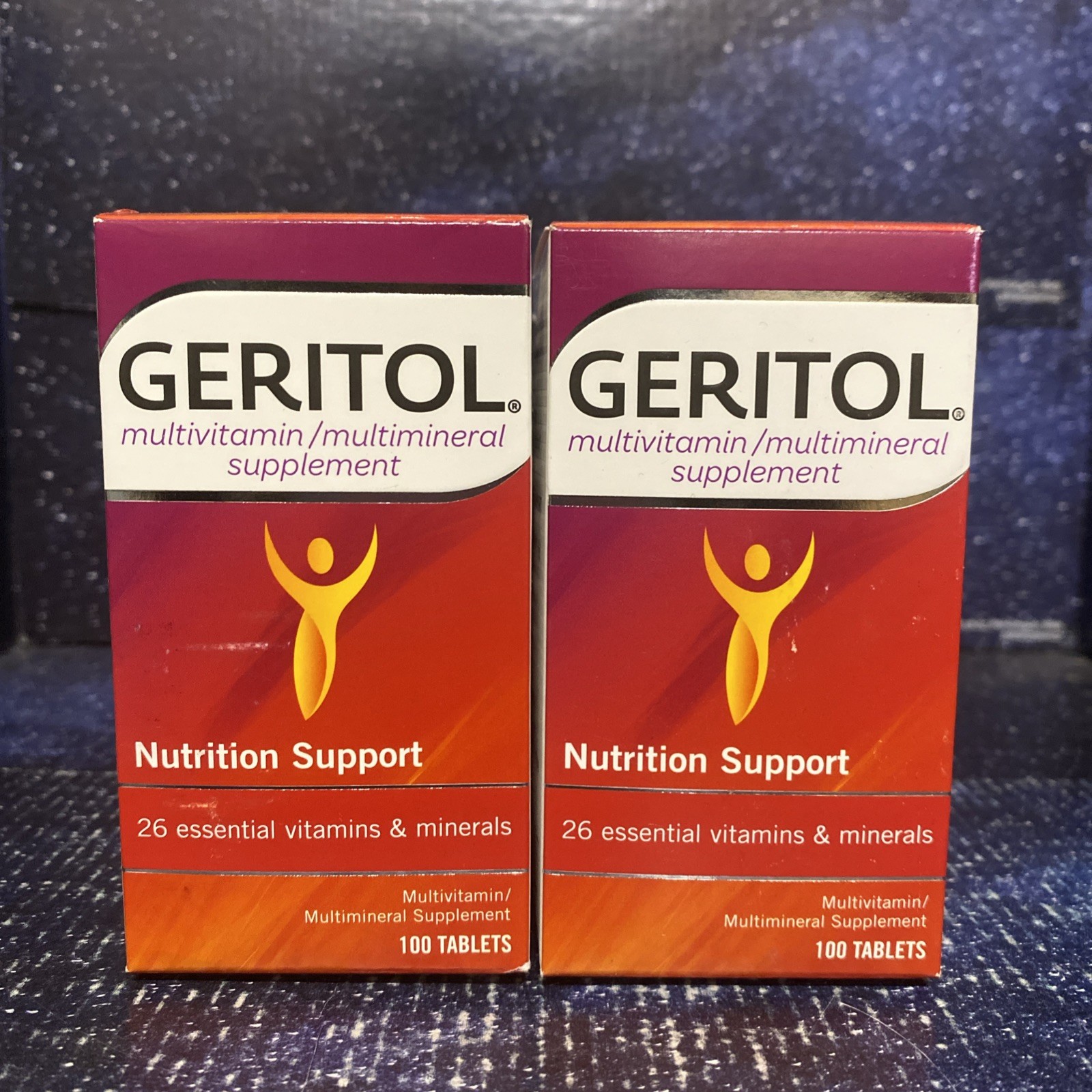 Pack of 2 Geritol Multivitamins, Essential Vitamins for All Adults, 100 Tablets