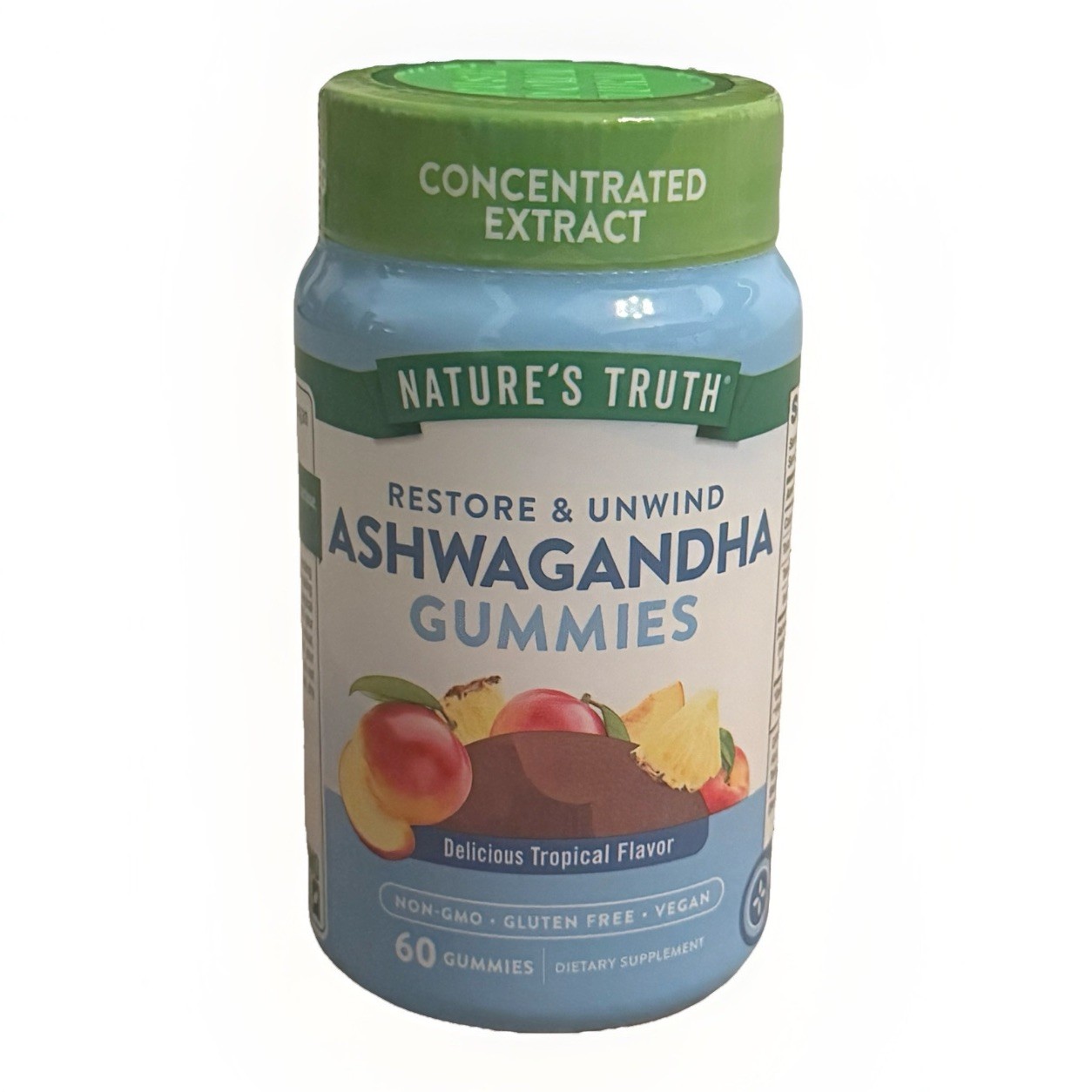 Nature’s Truth Ashwagandha Gummies | 60 Count | Tropical Flavor | Vegan,