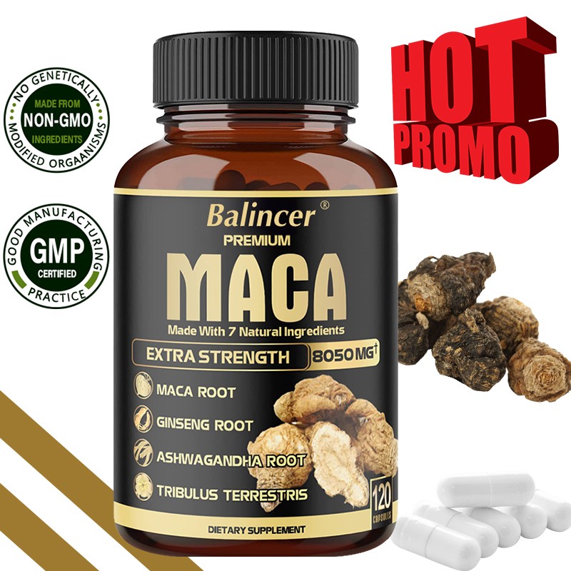 Maca Root 8050Mg With Ashwagandha-All Natural For High Stamina,Energy And Health