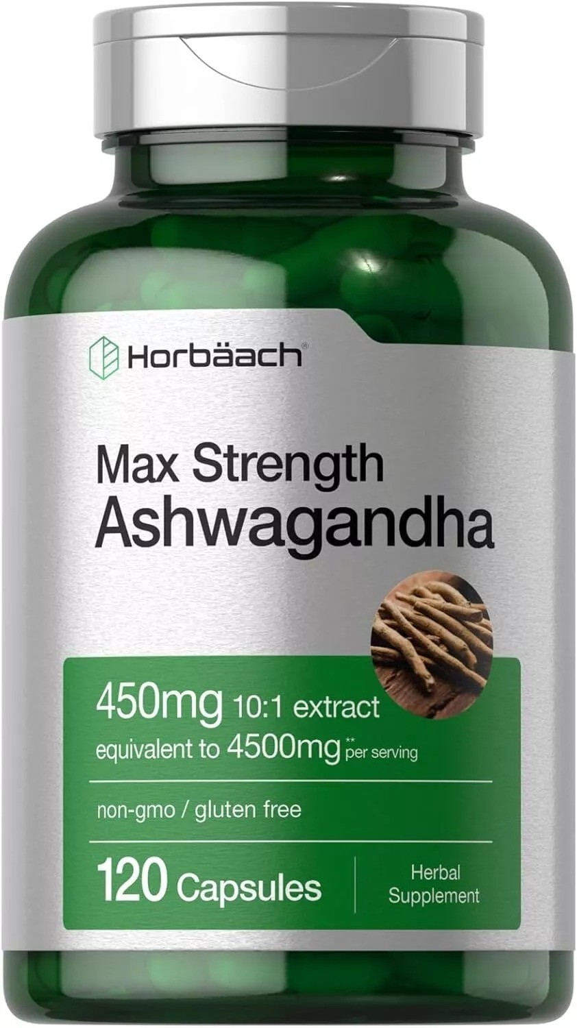Ashwagandha Capsules | 4500 mg | 120 Count | by Horbaach