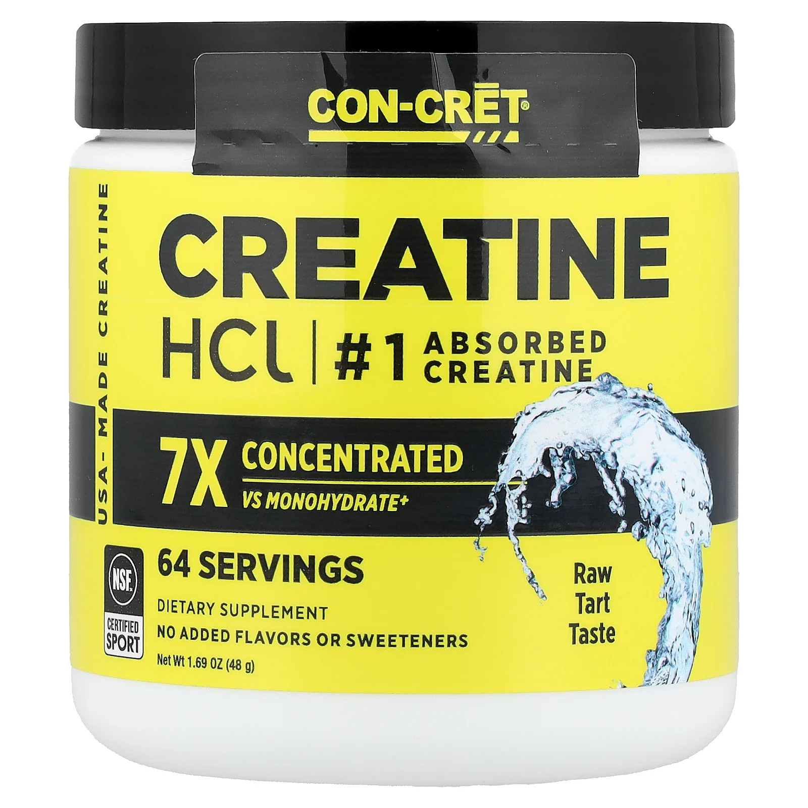Creatine HCl, Raw Tart, 1.69 oz (48 g)