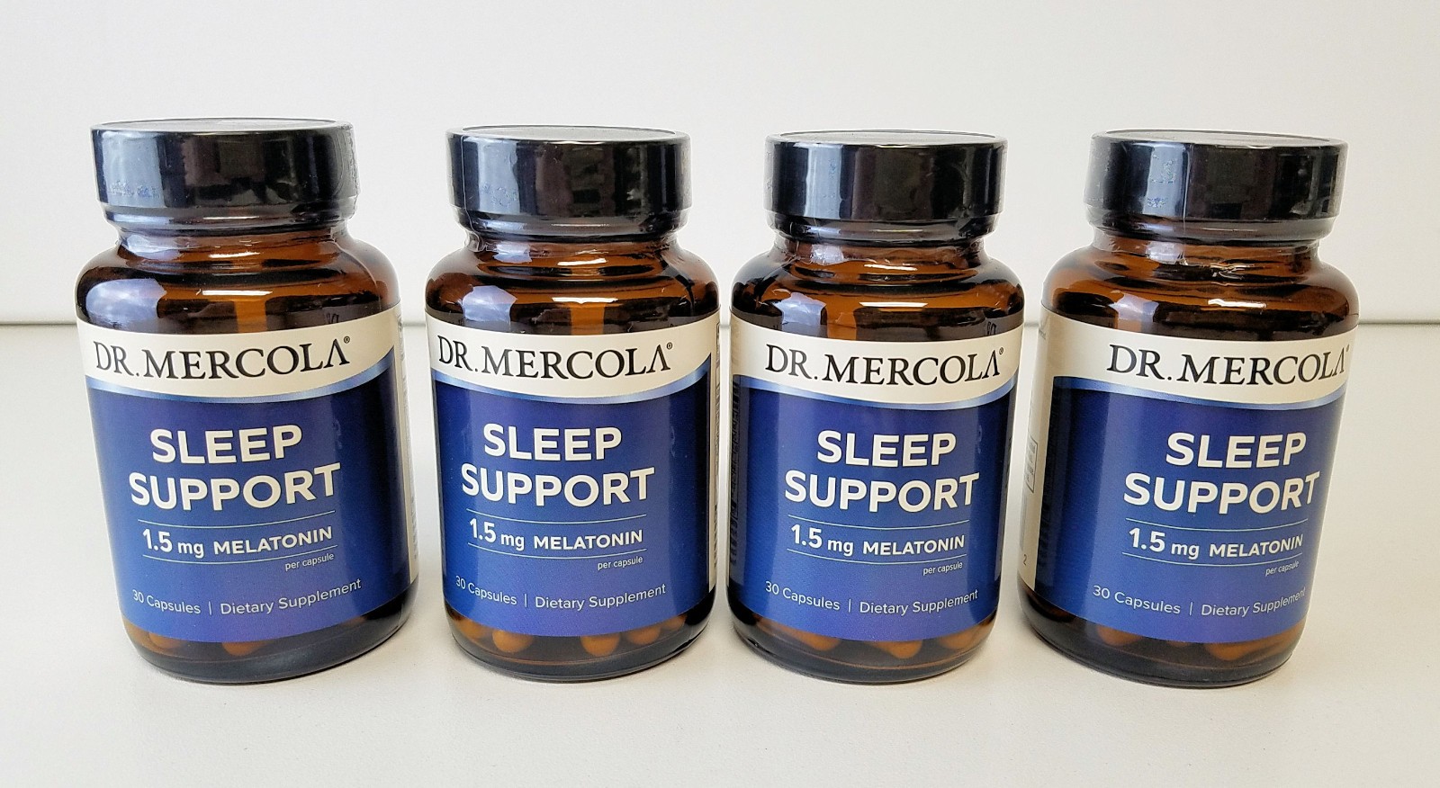 Dr. Mercola Sleep Support 1.5 mg Melatonin 30 capsules – 4 bottles – New/Sealed
