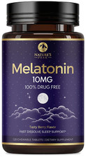 Melatonin 10mg Sleep Supplements for Adults – Max Strength, Fast Dissolve 10 mg