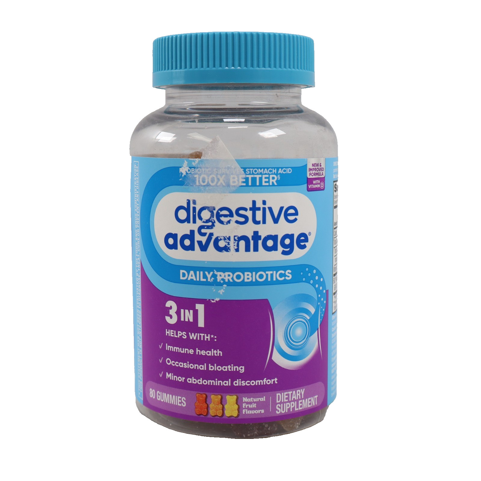SEE NOTE Digestive Advantage Probiotic Gummies Digestive Health 80ct EXP 02/26+