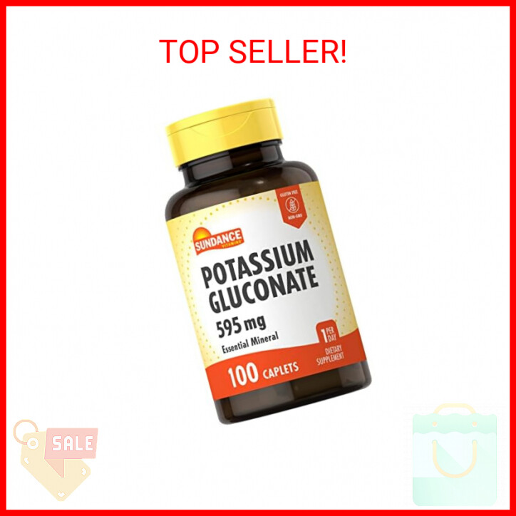 Sundance Potassium Gluconate 595mg | 100 Count | Essential Mineral Supplement |
