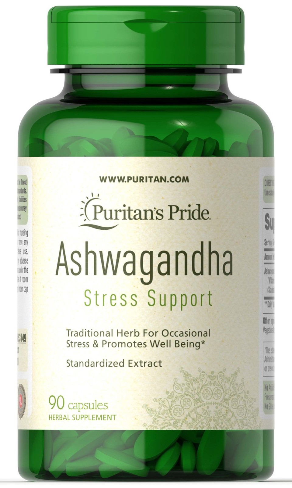 Puritan’s Pride Ashwagandha Root Extract 750 mg Ayurvedic Stress Support-90