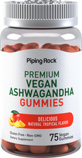 Ashwagandha Gummies Extra Strength | 75 Count | Non-GMO | by Piping Rock