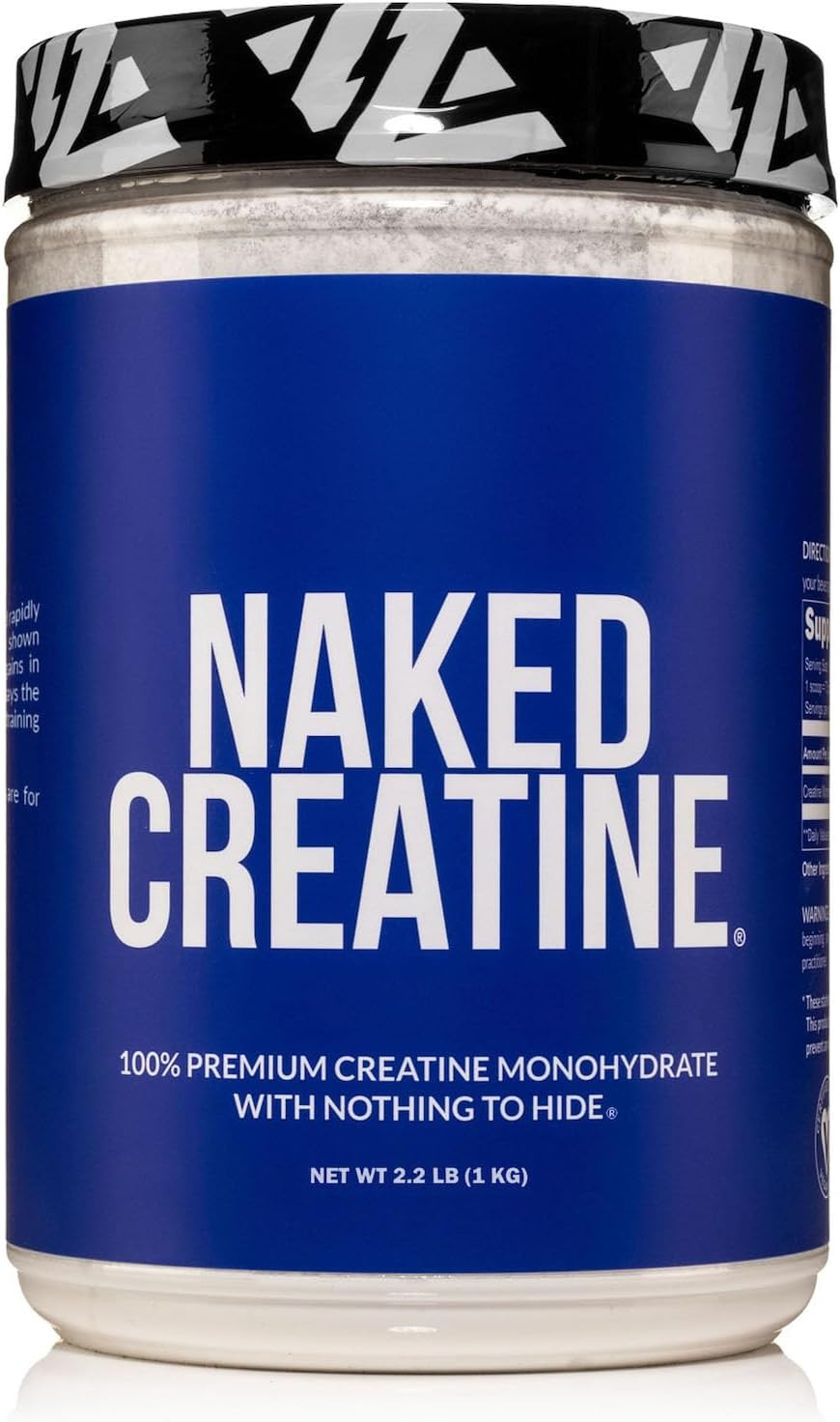 Pure Creatine Monohydrate, 200 Servings, 2.2lb, Vegan, Non-GMO, Gluten-Free