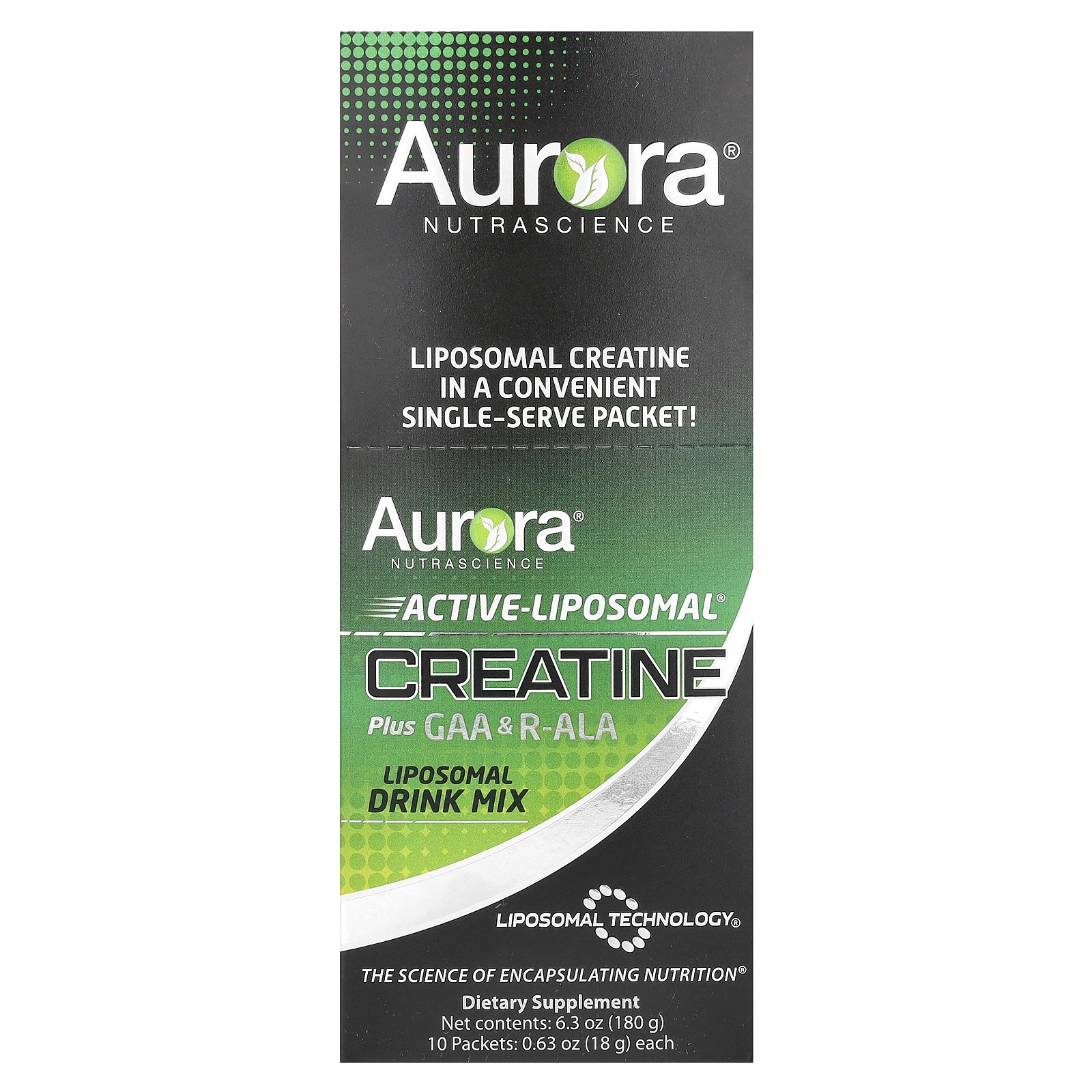 Active-Liposomal® Creatine Plus GAA & R-ALA, 10 Packets 0.63 oz (18 g) Each