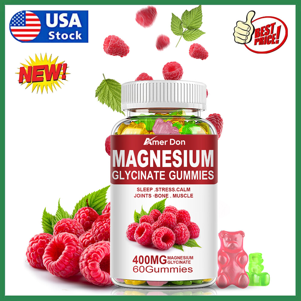 400mg Magnesium Glycinate High Absorption,Improved Sleep,Stress & Anxiety Relief