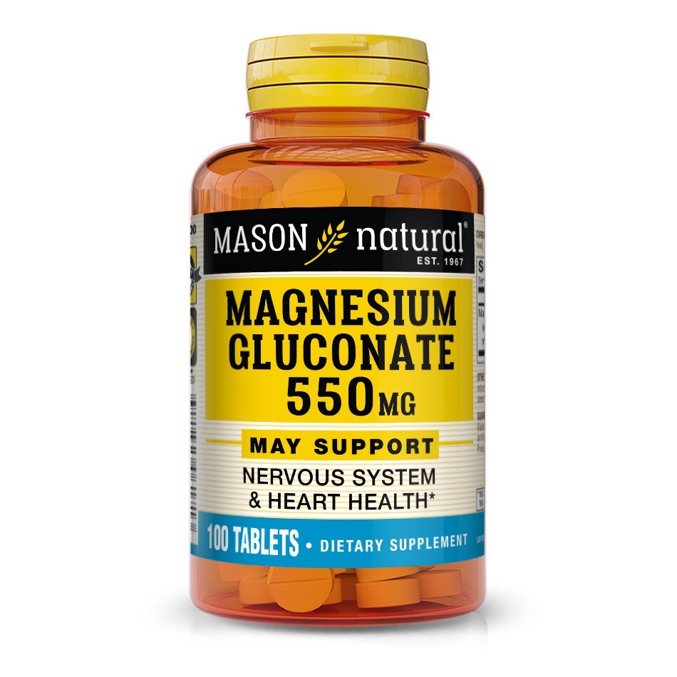 MAGNESIUM GLUCONATE 550 mg / TAB 500 +50MG MORE PER TAB cholesterol, 100 TABLETS