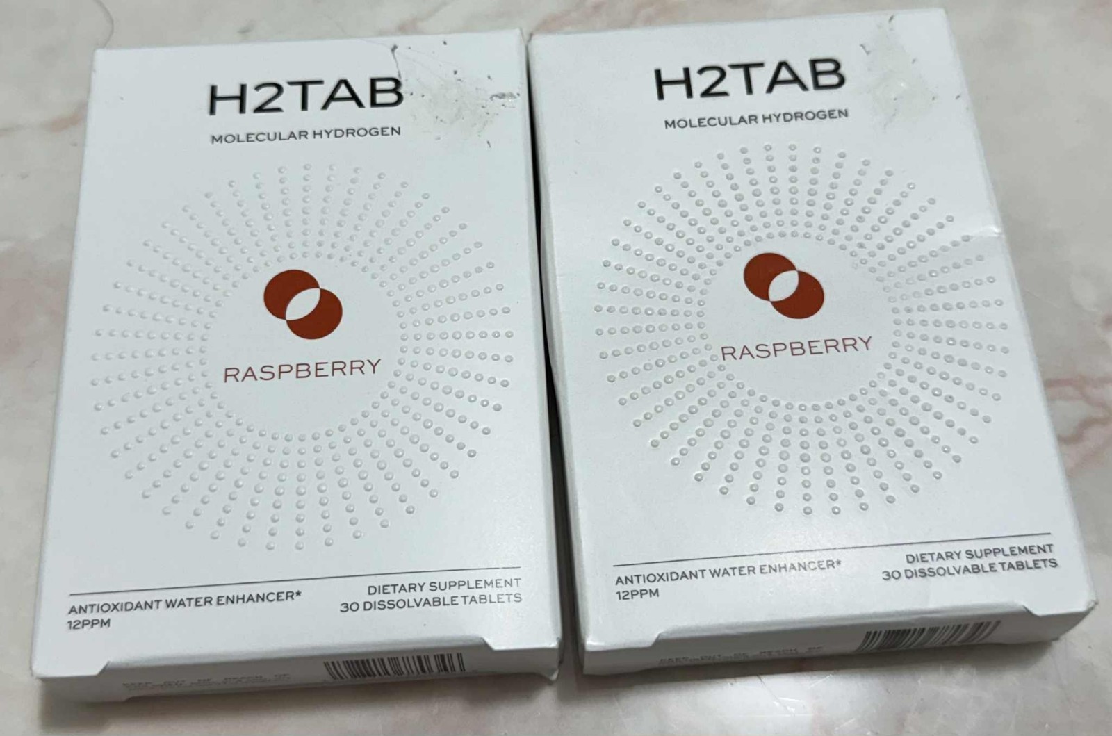 LOT OF 2 Molecular Hydrogen Tablets RaspBerry 12 PPM Hydrogen 30 Tablets NEW