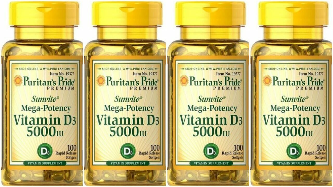PURTAN’S MEGA POTENCY VITAMIN D3 5000 IU/125mcg  400 Softgels
