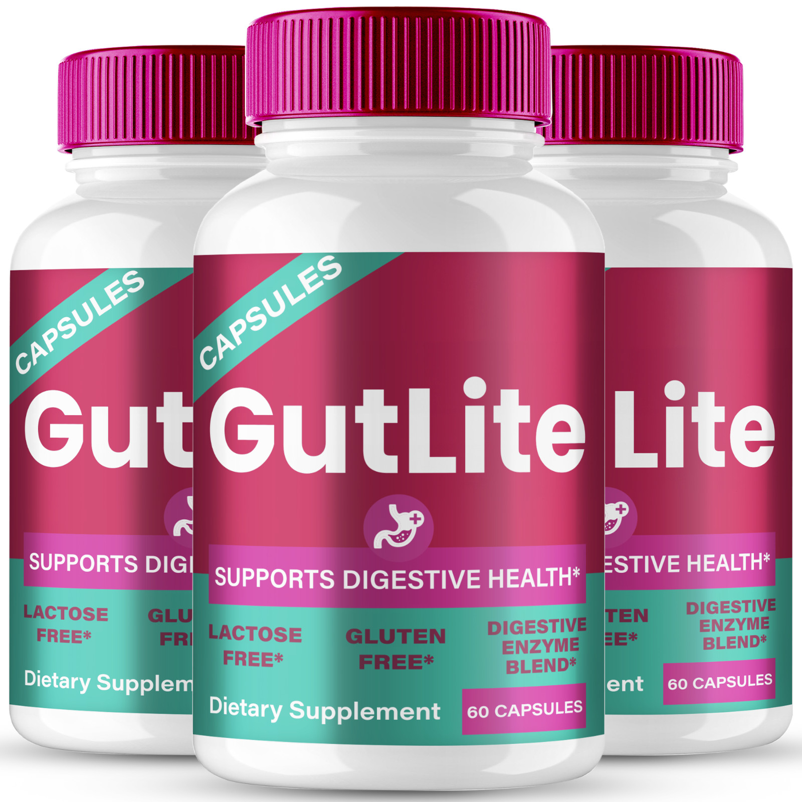 (3 Pack) GutLite Probiotics, Gut Lite for Gut Health & Digestion Support Pills