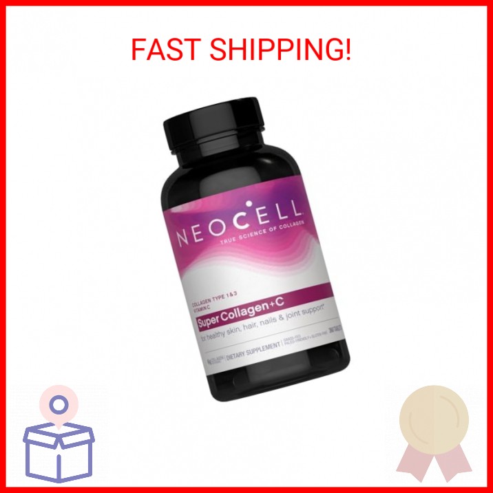 NeoCell Super Collagen Plus Vitamin C, Skin, Hair and Nails Supplement, Includes
