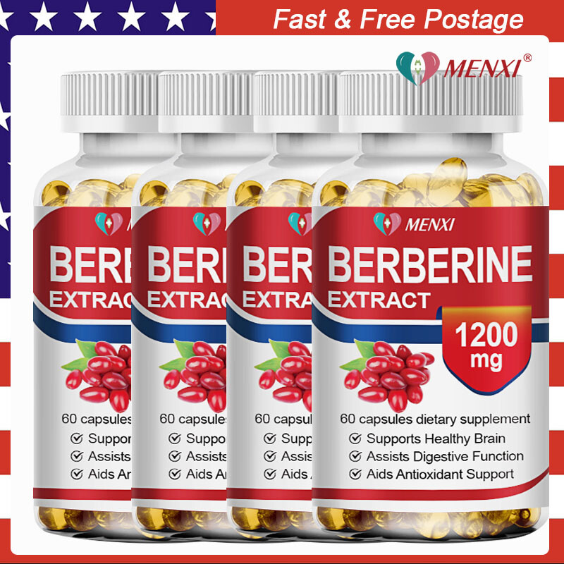Berberine HCl 1200 MG Premium 60 CAPSULES- (Non-GMO, Gluten Free Vegetarian)