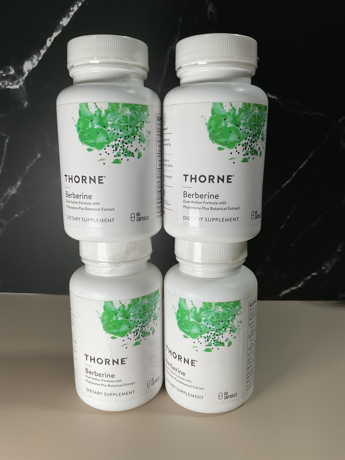 4x THORNE Berberine Dual Action Formula with Phytosome Plus 60ct 11/25