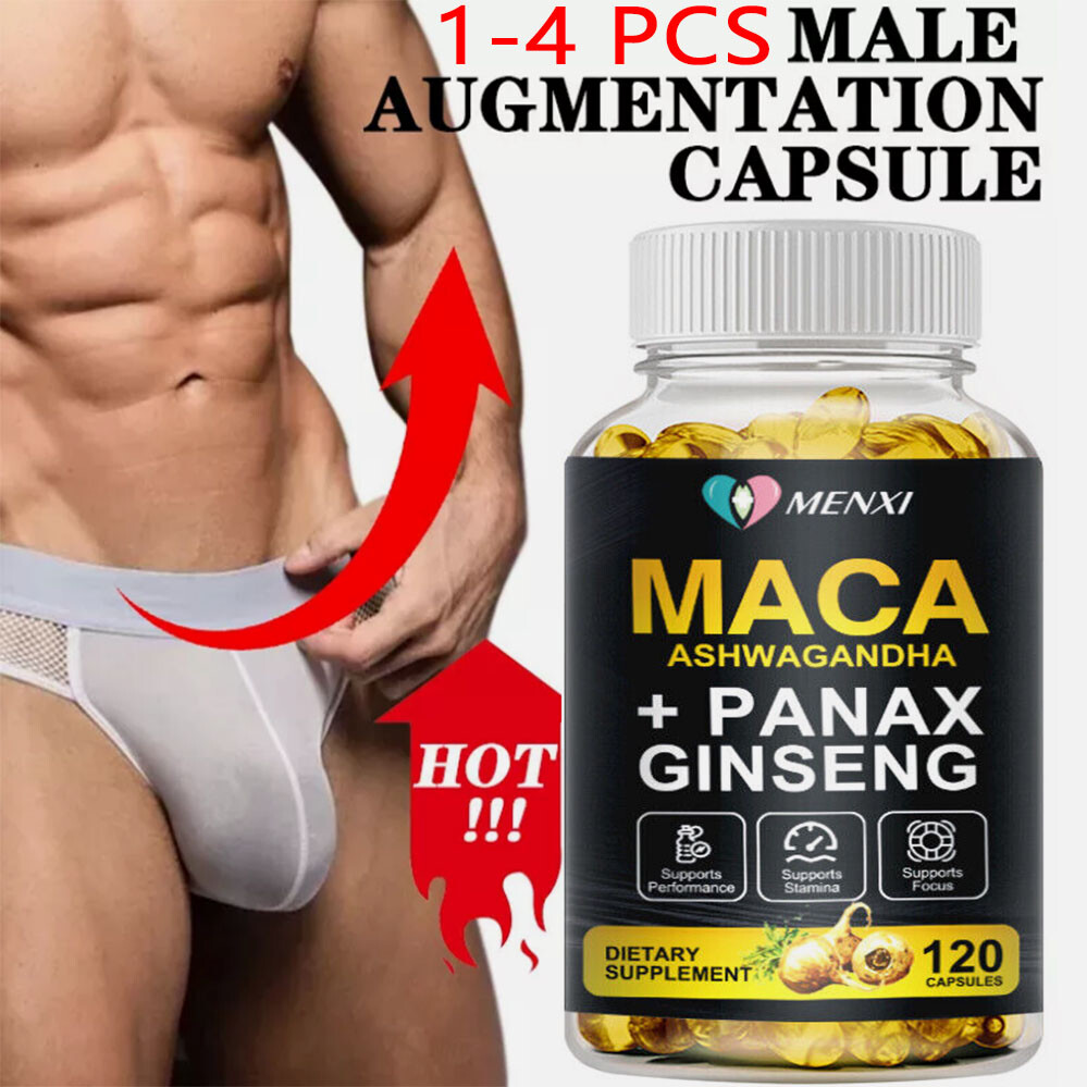 Ashwagandha Maca+ Panax Ginseng Capsule Peruvian Extract Organic Vitamin Softgel