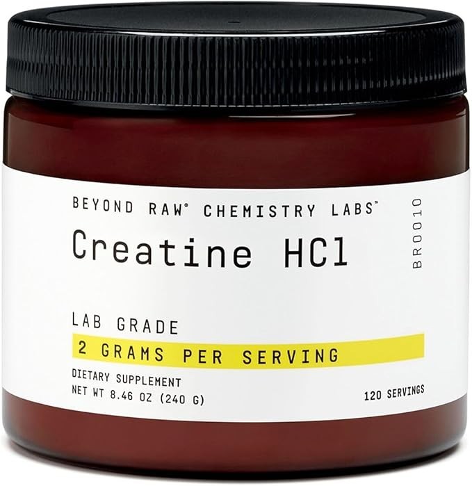 BEYOND RAW Creatine HCl Powder Lab Grade for Muscle 120 servings, expires 1/2026