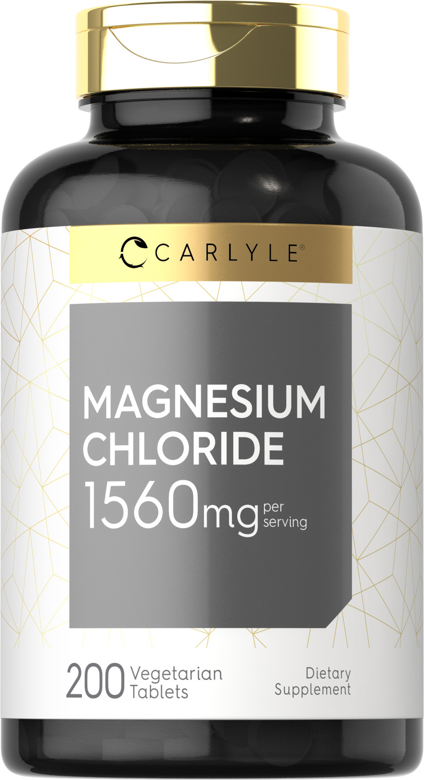 Magnesium Chloride 1560 mg | 200 Tablets | Cloruro de Magnesio | by Carlyle