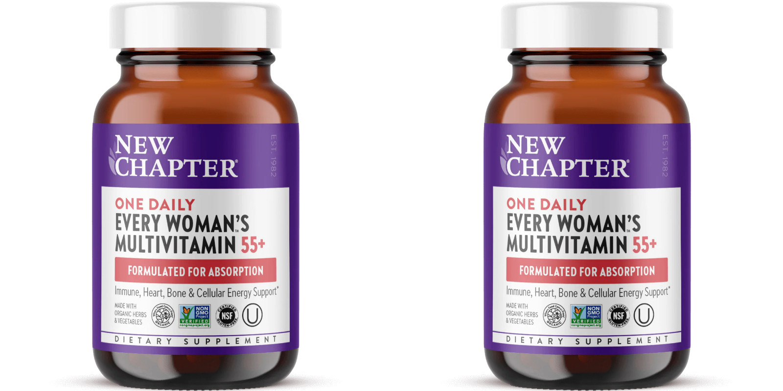 (Pack 2) New Chapter Women’s Multivitamin 55+ Gentle on the Stomach,192 Counts