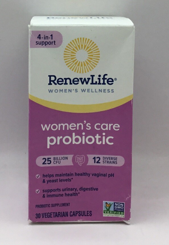 RenewLife Women’s Care Probiotic Dietary Supplement 30 Capsules Exp 12/25