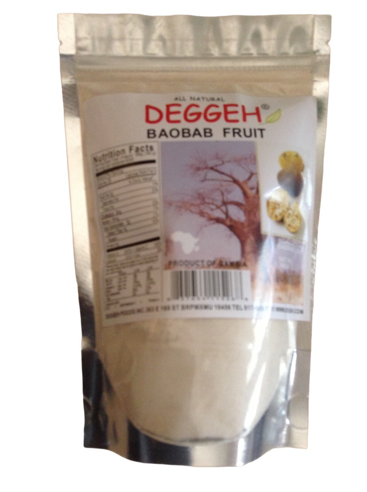 Organic Baobab Powder 105g, Gluten-Free, Non-GMO, Deggeh Brand